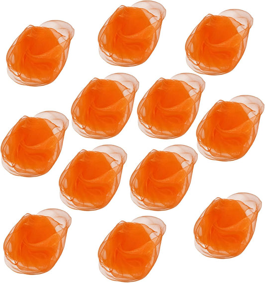 Lolakee Dance Scarves 12 Pcs Juggling Scarves for Kids Play Silk Scarve for Babies Toddlers Children Movement Learning Education Musical Accessories Colorful Scarfs Magic Tricks Performance (Orange)