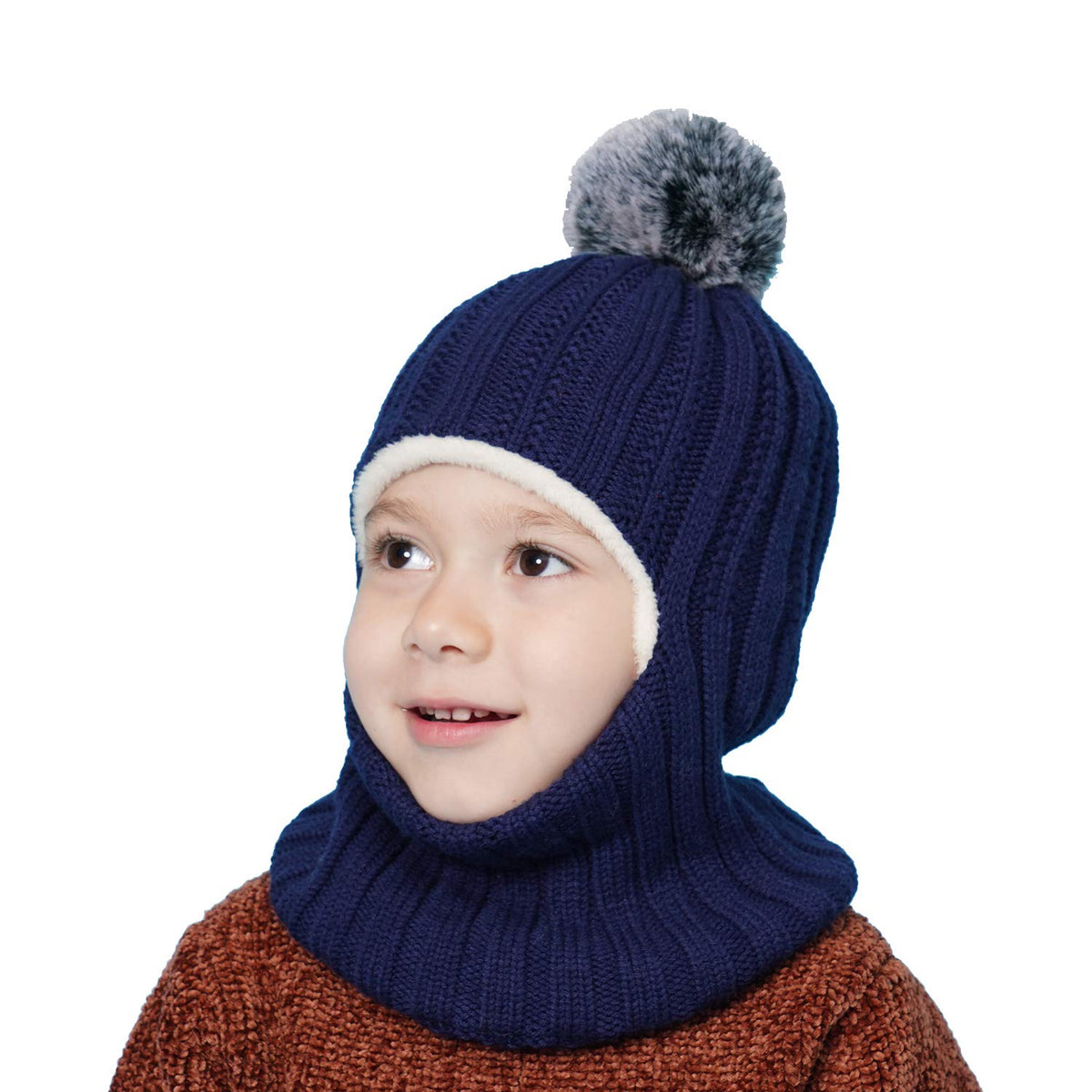 Baby Winter Hat Scarf Set, Unisex Infant Toddler Kids Hat Scarf