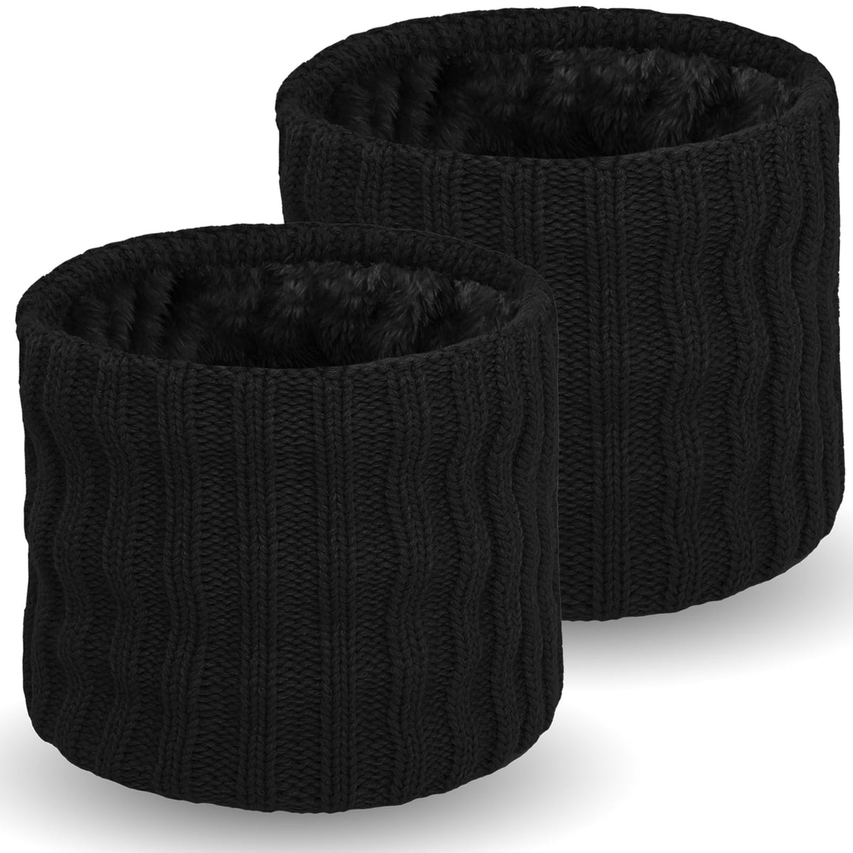 Wandx Kids Winter Neck Warmer Gaiter Knitted Infinity Scarf for Boys Girls