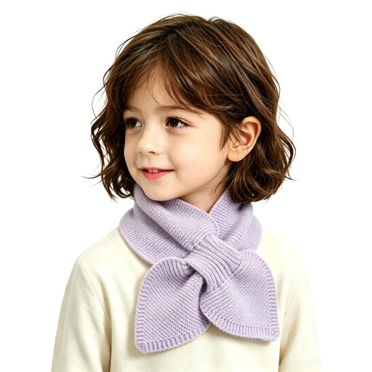 FSTEOE Knit Kids Winter Scarf Toddler Neck Warmer Boys Girls Cross Tie