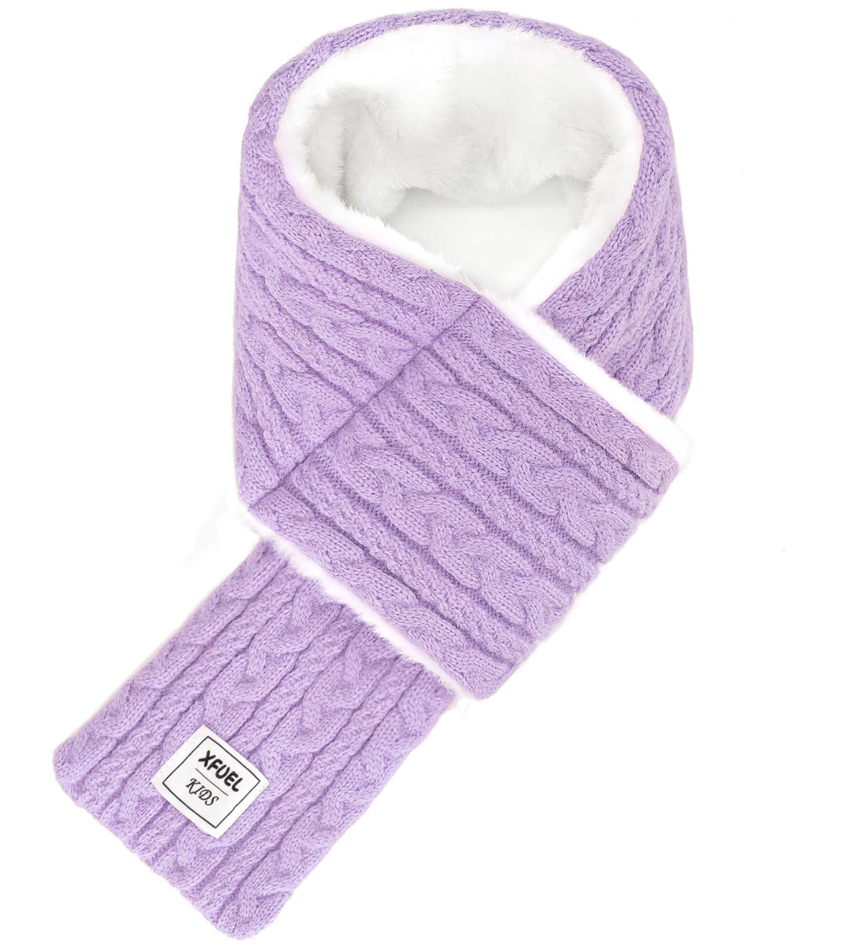 Kids Scarf, Winter Scarves for Girls Boys, Knitted Cross Tie Neck Warmer