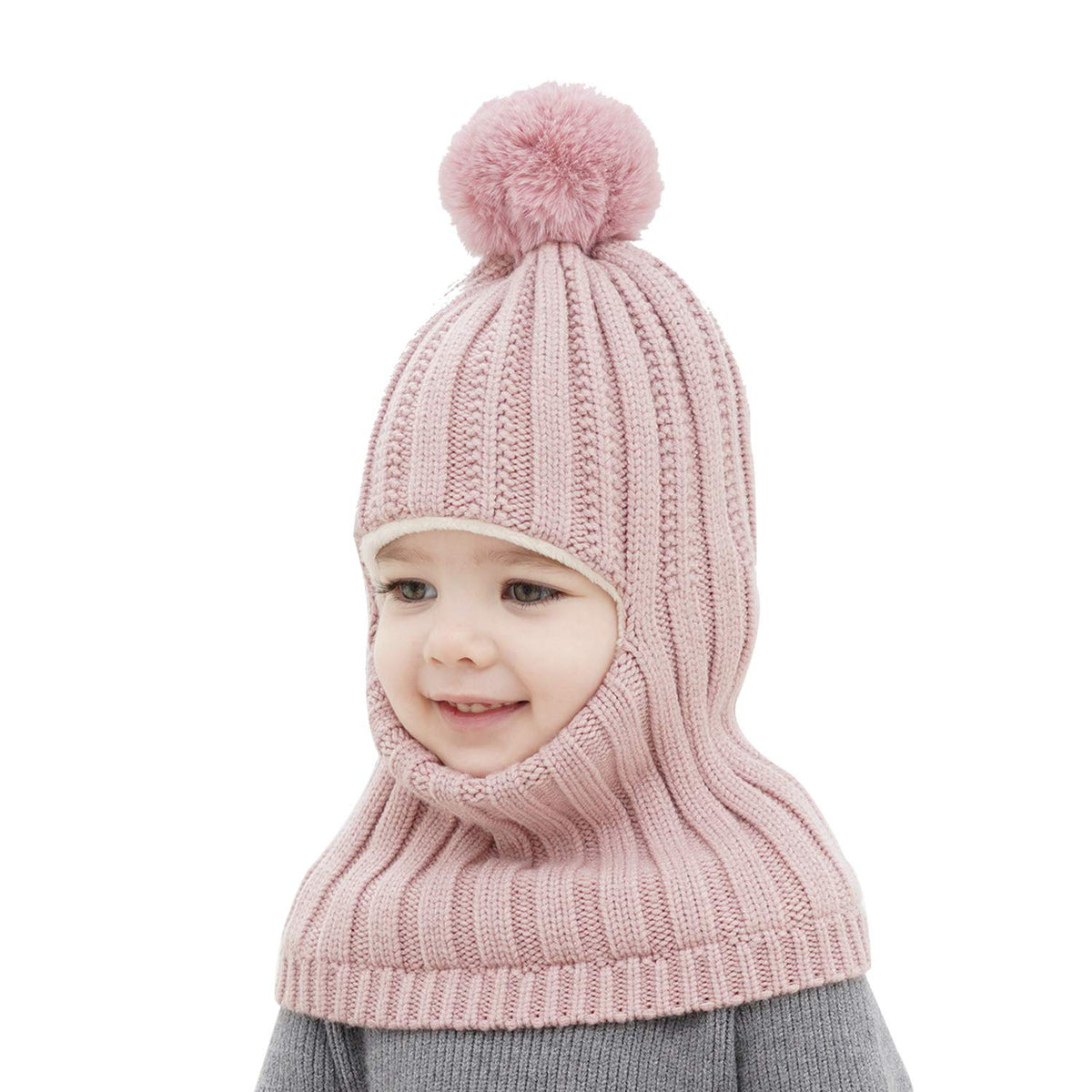 Baby Winter Hat Scarf Set, Unisex Infant Toddler Kids Hat Scarf