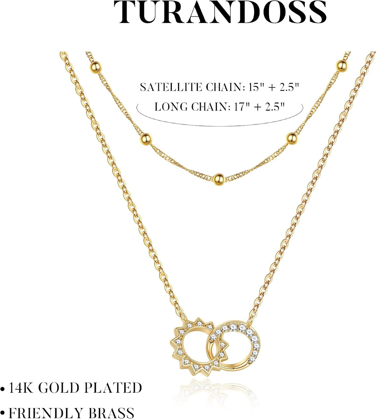 Turandoss Layered Necklaces for Women