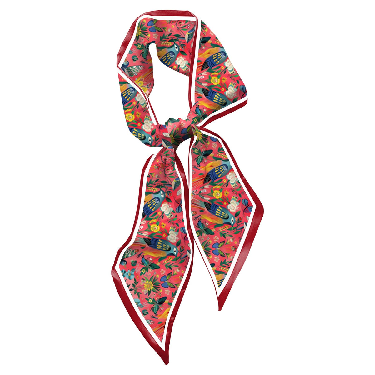 Hair Head Neck Scarf Silk Feeling Long Satin Scarves Aesthetic Cute Decoration for Handbag Women Girls (59 * 6.7'')