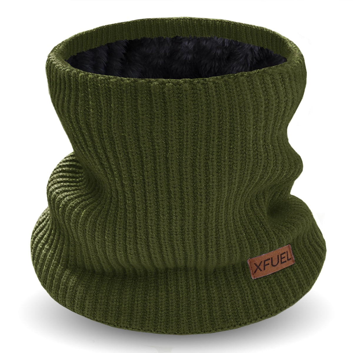 Kids Neck Warmer, Knitted Winter Neck Gaiter, Fleece Lined Infinity Scarf for Boys Girls, Ski Mask for Cold Weather