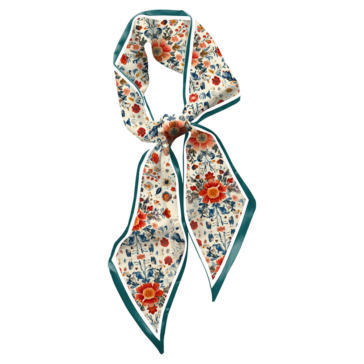 Hair Head Neck Scarf Silk Feeling Long Satin Scarves Aesthetic Cute Decoration for Handbag Women Girls (59 * 6.7'')