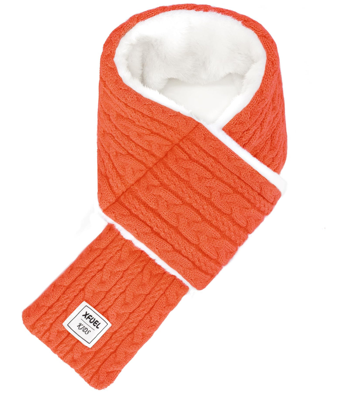 Kids Scarf, Winter Scarves for Girls Boys, Knitted Cross Tie Neck Warmer