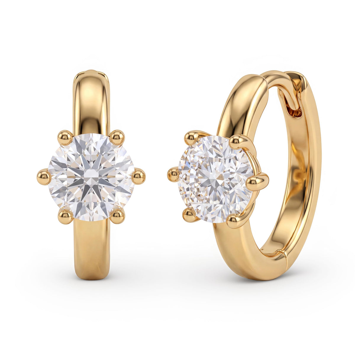 VACRONA Cubic Zirconia Huggie Earrings 14k Gold Plated Tiny Earrings Small Huggie Hoop Earrings Simple Lightweight Hoops Gift for Women