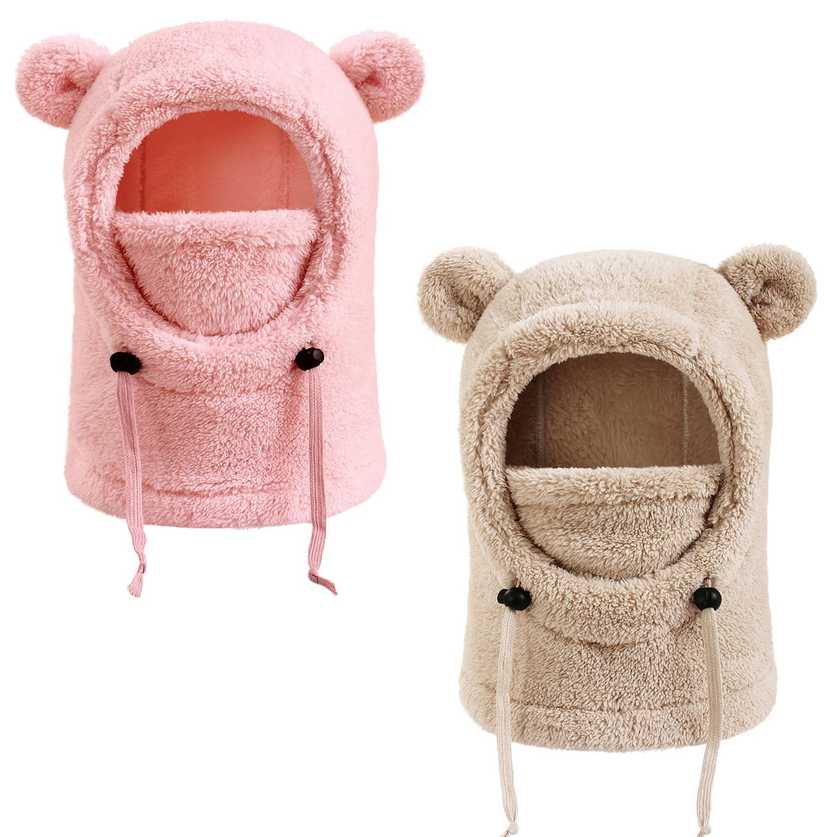Kids Winter Fleece Hats Children's Balaclava Ski Mask Windproof Warm Adjustable with Fleece Lining Hat for Boys Girls