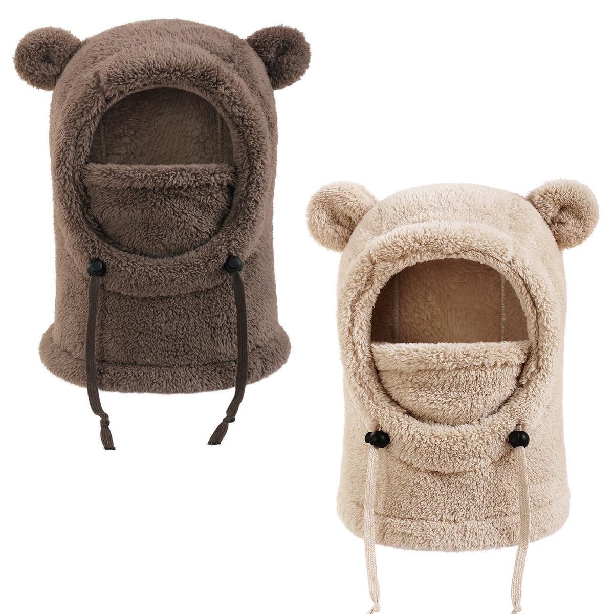 Kids Winter Fleece Hats Children's Balaclava Ski Mask Windproof Warm Adjustable with Fleece Lining Hat for Boys Girls