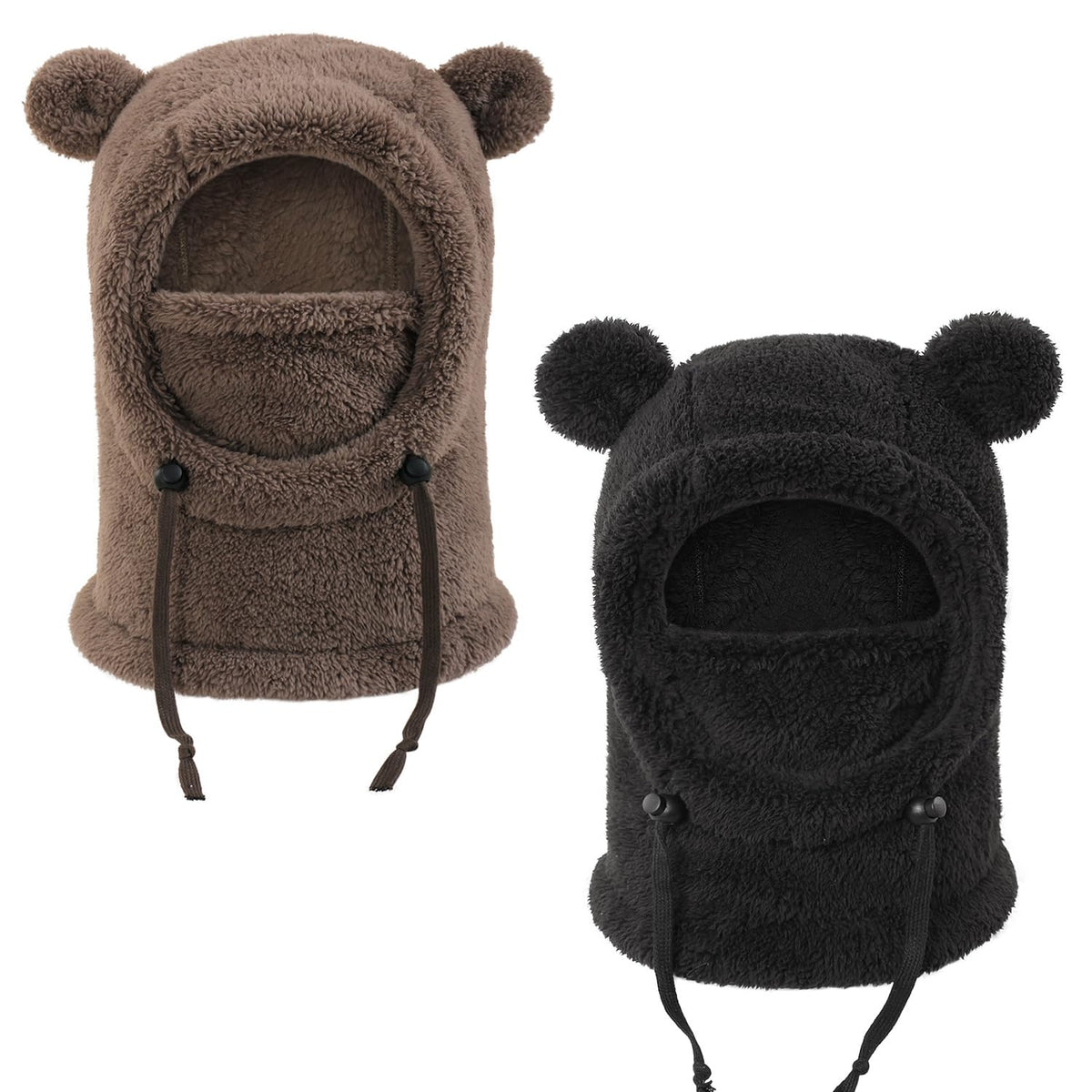 Kids Winter Fleece Hats Children's Balaclava Ski Mask Windproof Warm Adjustable with Fleece Lining Hat for Boys Girls