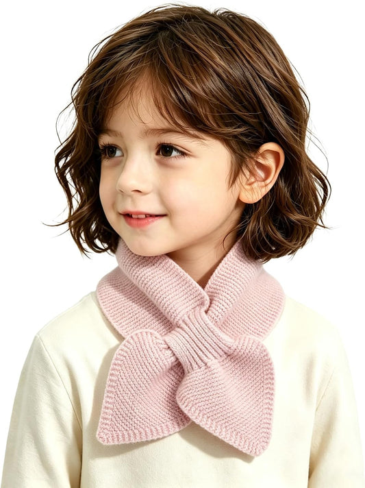 FSTEOE Knit Kids Winter Scarf Toddler Neck Warmer Boys Girls Cross Tie