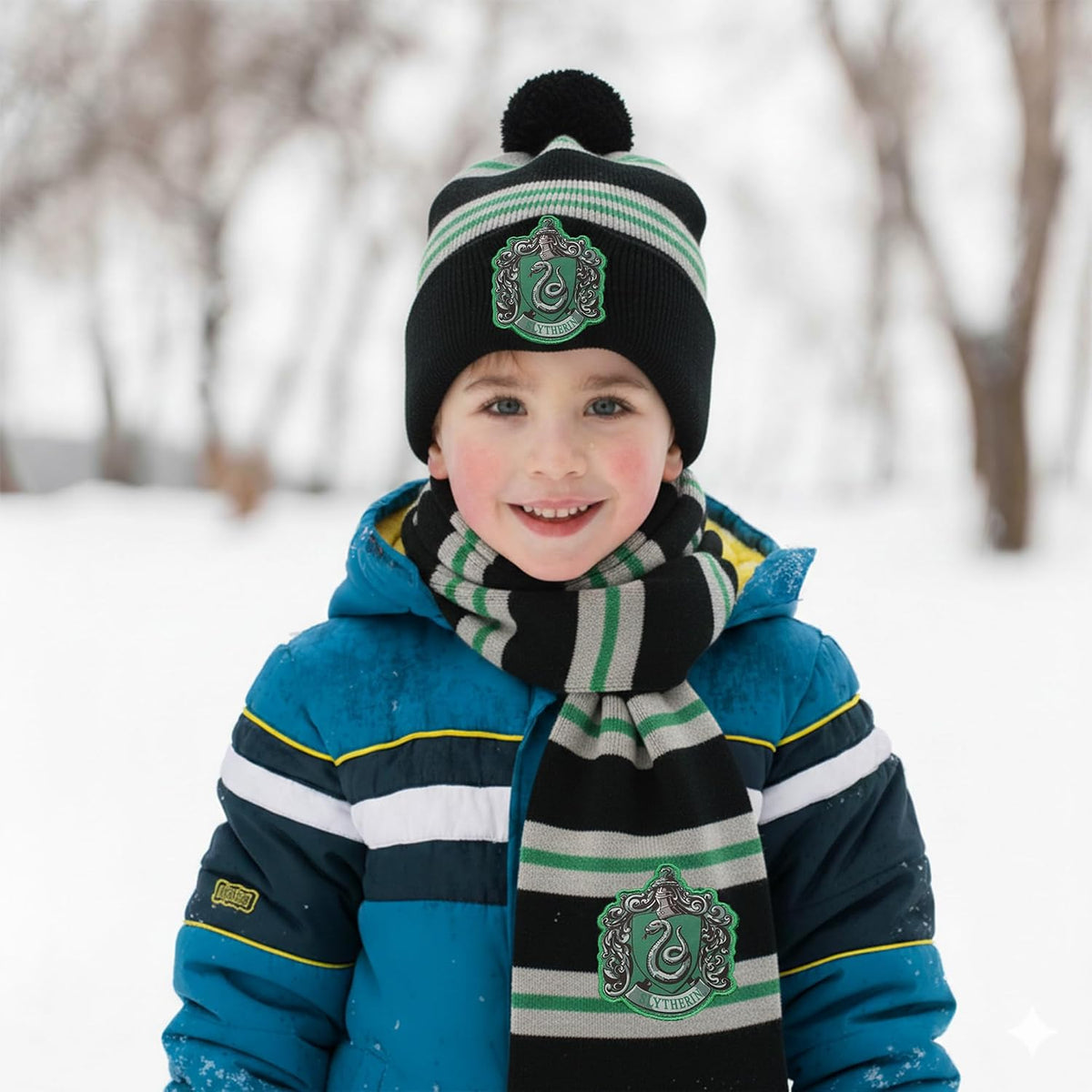 Harry Potter Kids Winter Hat Gloves Scarf Set, or Ski Gloves for Boys and Girls, Winter Hat for Kids 4-14 Years