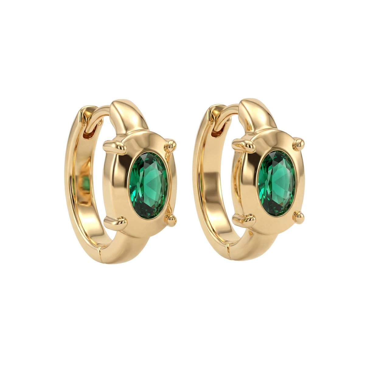 VACRONA Cubic Zirconia Huggie Earrings 14k Gold Plated Tiny Earrings Small Huggie Hoop Earrings Simple Lightweight Hoops Gift for Women