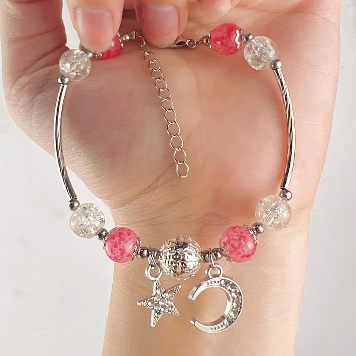 Lucky Bracelet for Women & Men, Cute Retro Synthetic Agate Beaded Jewelry, A Thoughtful Gift for Loved Ones