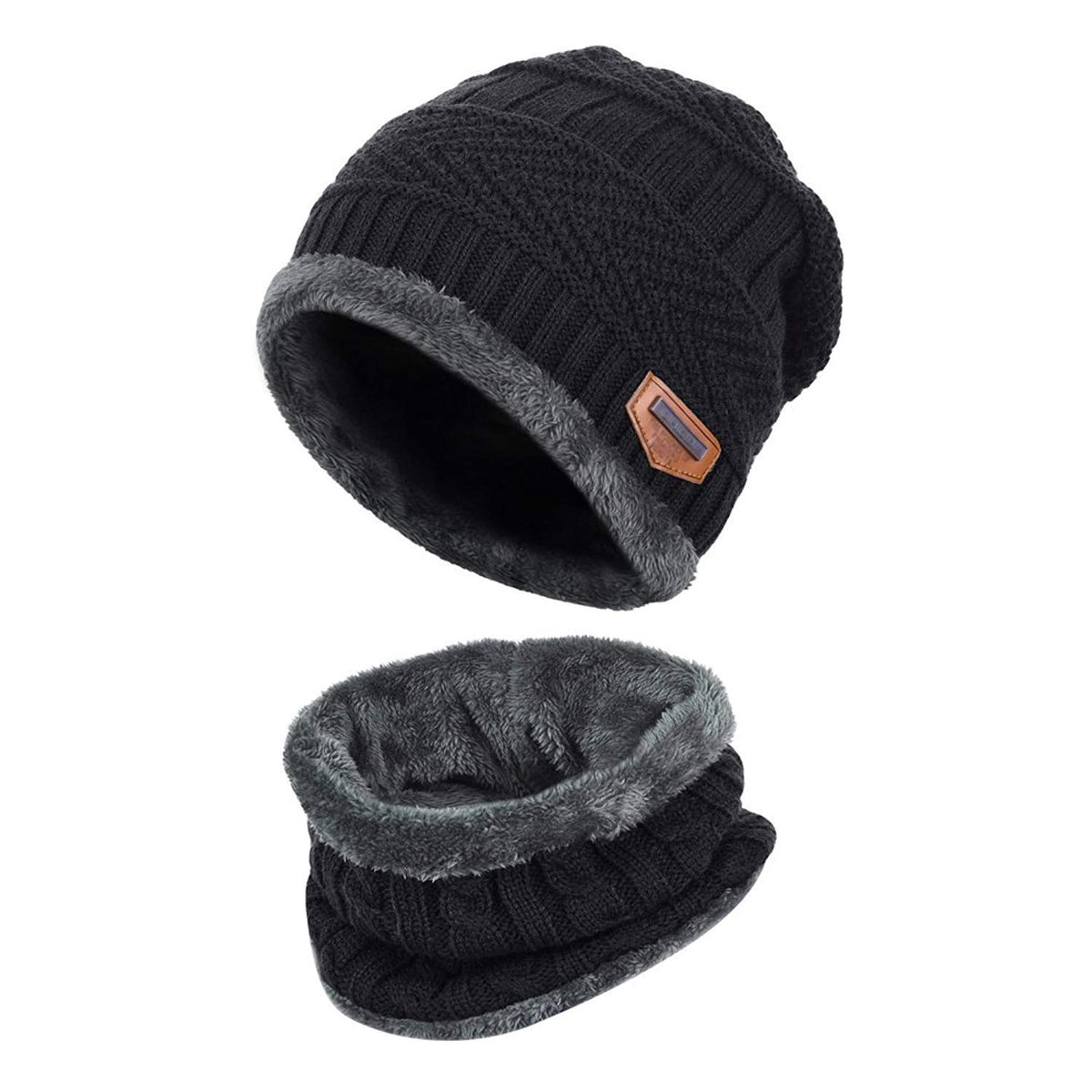 Kids Winter Beanie Scarf Set for Boys Girls Ages 5-14