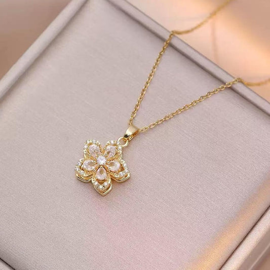 14K Gold Plated Pendant Necklace for Women - Dainty Adjustable Chain, Trendy Jewelry Gift for Family and Friends