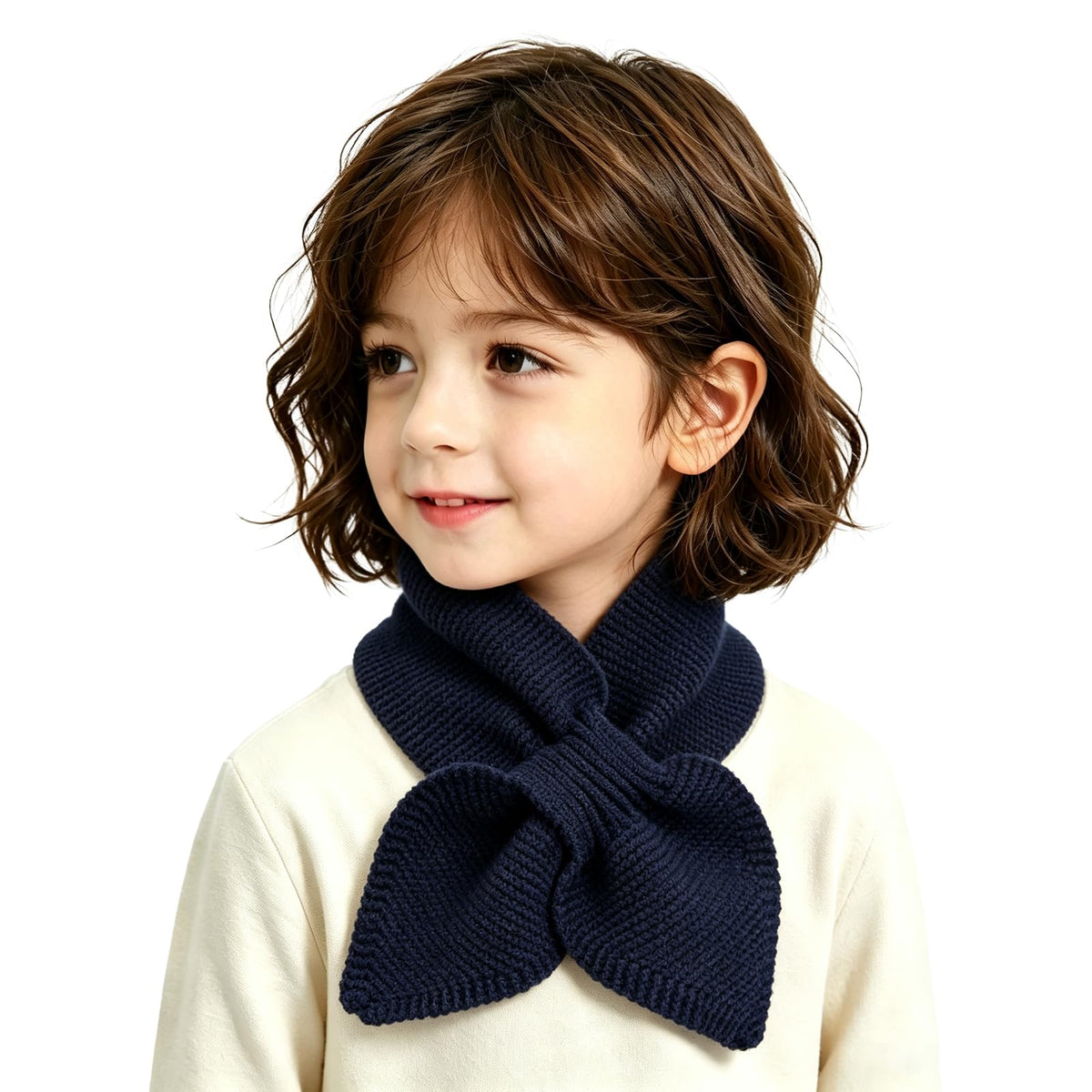 FSTEOE Knit Kids Winter Scarf Toddler Neck Warmer Boys Girls Cross Tie