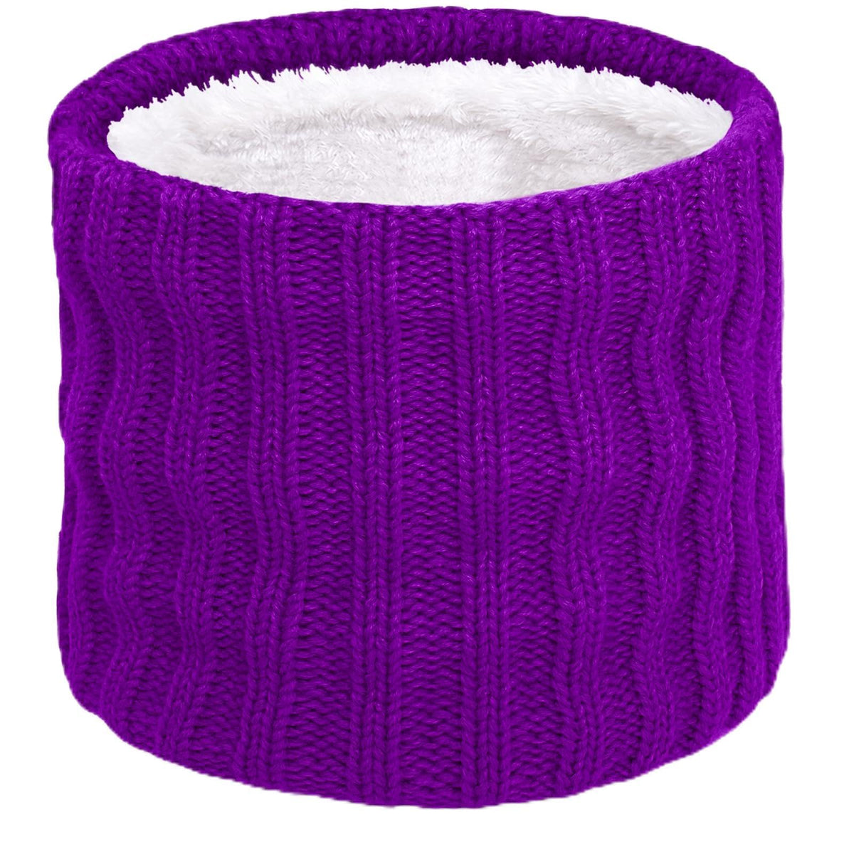 Wandx Kids Winter Neck Warmer Gaiter Knitted Infinity Scarf for Boys Girls