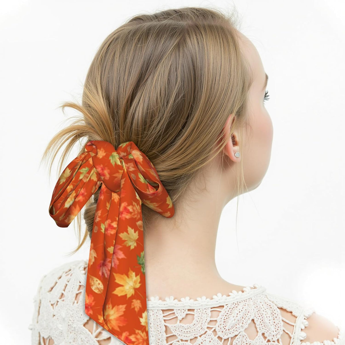 Long Skinny Scarf Silky Satin Hair Scarf Head Neck Scarf Thin Headscarf for Ponytail Headband Purse Bag