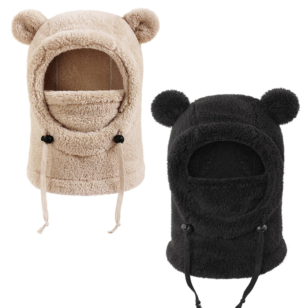 Kids Winter Fleece Hats Children's Balaclava Ski Mask Windproof Warm Adjustable with Fleece Lining Hat for Boys Girls