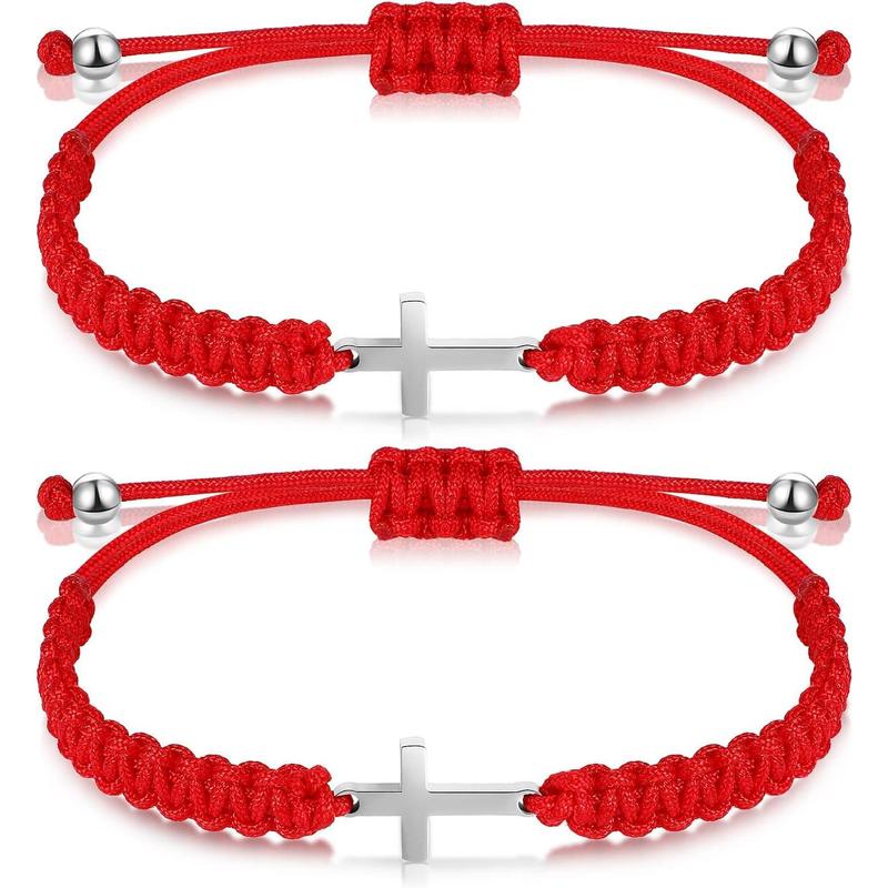 Bracelet  Christian Matching Couple Friendship Adjustable Bracelets for Women Men Mom Father BFF Sister First Communion Baptism Confirmation Easter Grad Christmas