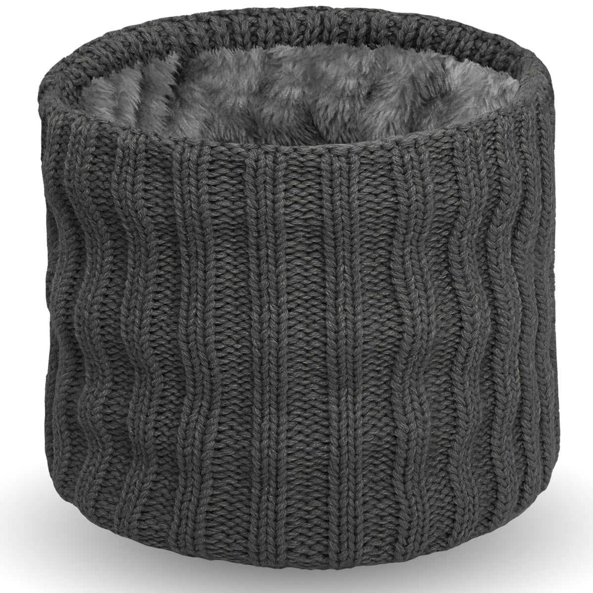 Wandx Kids Winter Neck Warmer Gaiter Knitted Infinity Scarf for Boys Girls