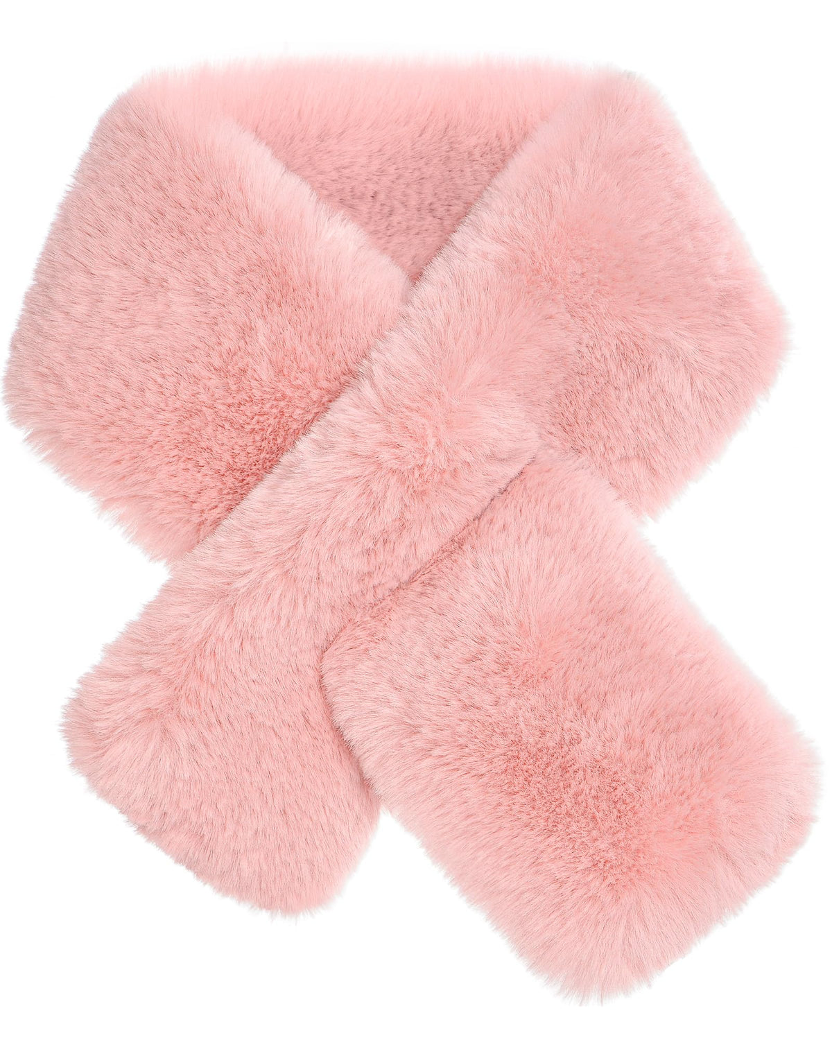 Plush Kids Fur Collar Scarf, Girls Boys Winter Rainbow Cute Scarves