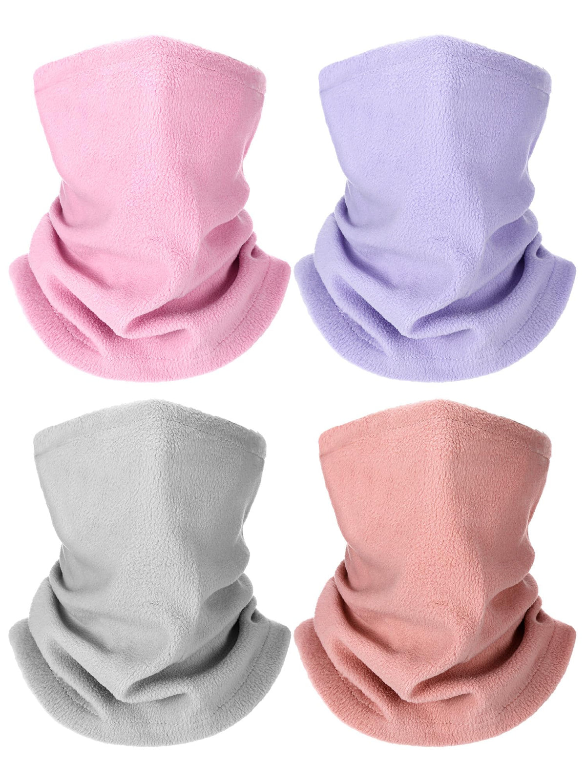 Geyoga 4 Pcs Kids Neck Warmer, Toddler Neck Gaiter Scarf