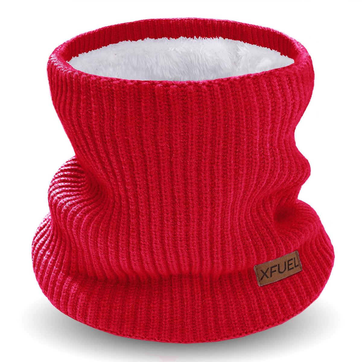 Kids Neck Warmer, Knitted Winter Neck Gaiter, Fleece Lined Infinity Scarf for Boys Girls, Ski Mask for Cold Weather