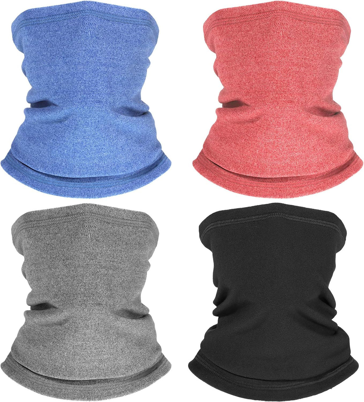 Syhood 4 Pieces Kids Neck Warmer Gaiter Winter Protective Face Covering Scarf for Skiing Hiking Cycling Outdoor Sports
