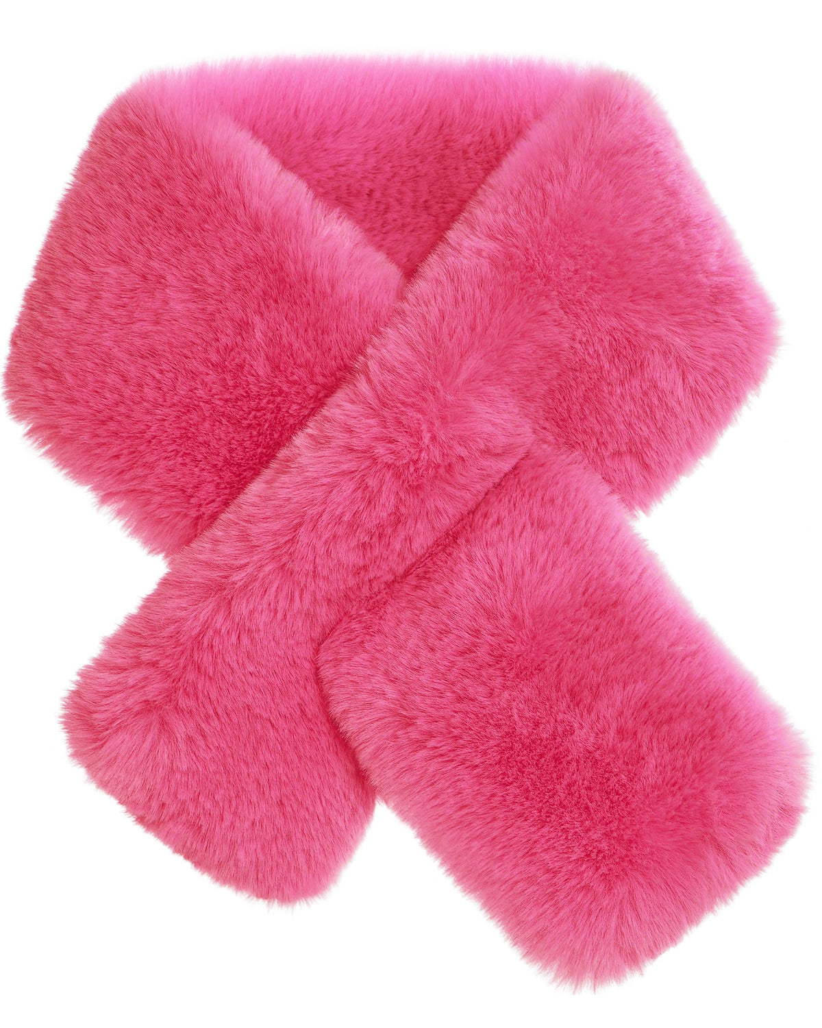 Plush Kids Fur Collar Scarf, Girls Boys Winter Rainbow Cute Scarves