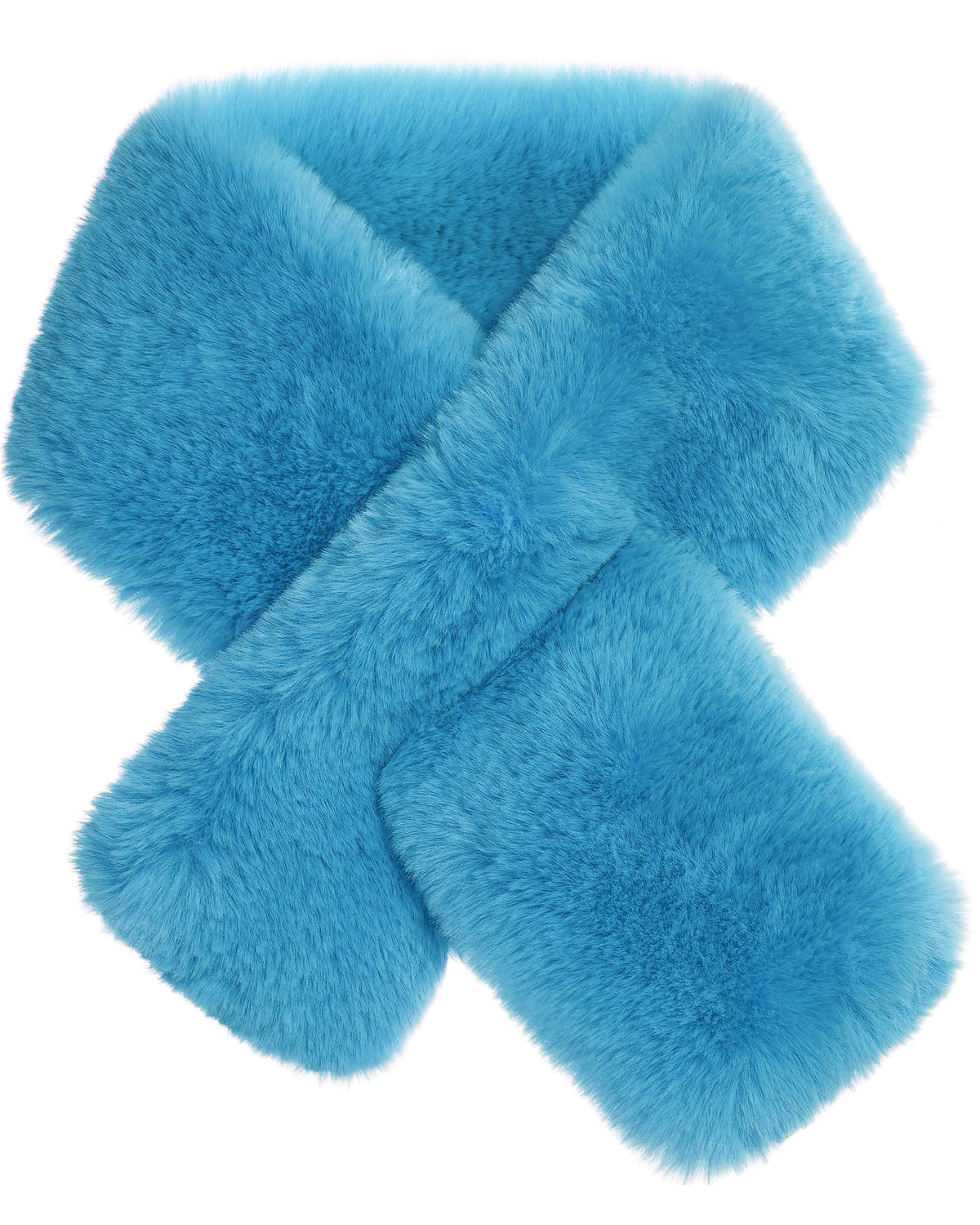 Plush Kids Fur Collar Scarf, Girls Boys Winter Rainbow Cute Scarves