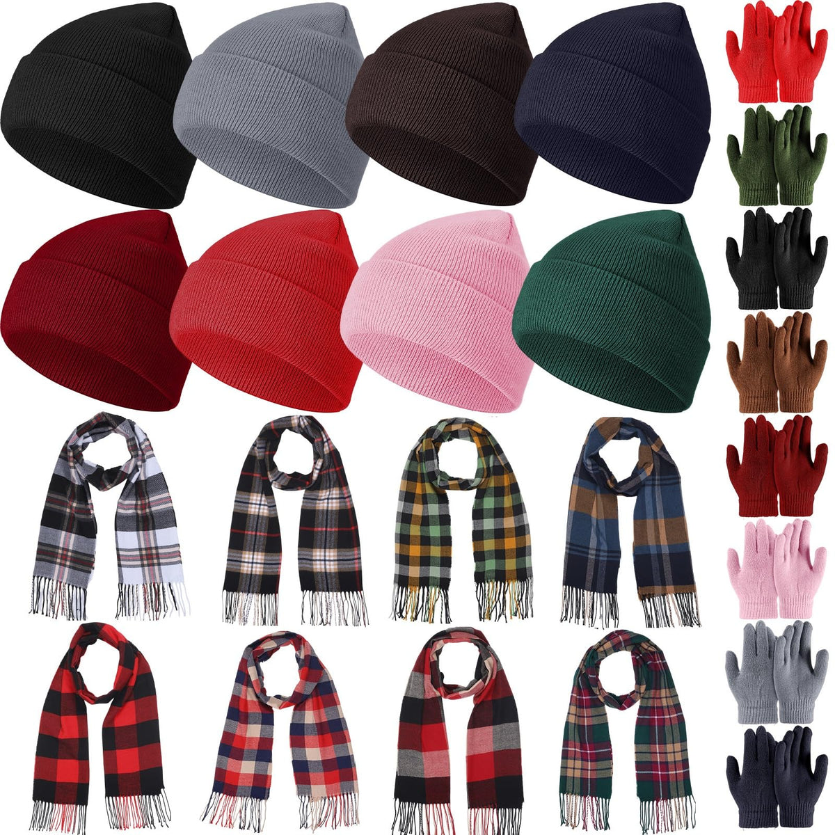 JaGely Kids Winter Hat Scarf Gloves Set