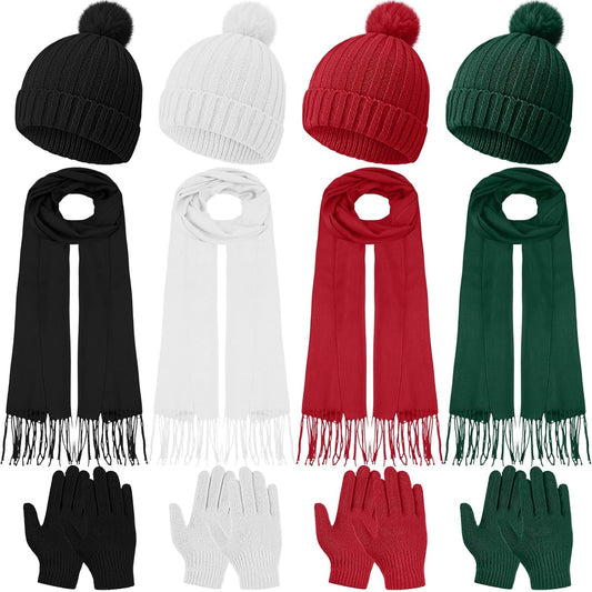 JaGely 18/12 Pcs Kids Hat Gloves Scarf Winter Set