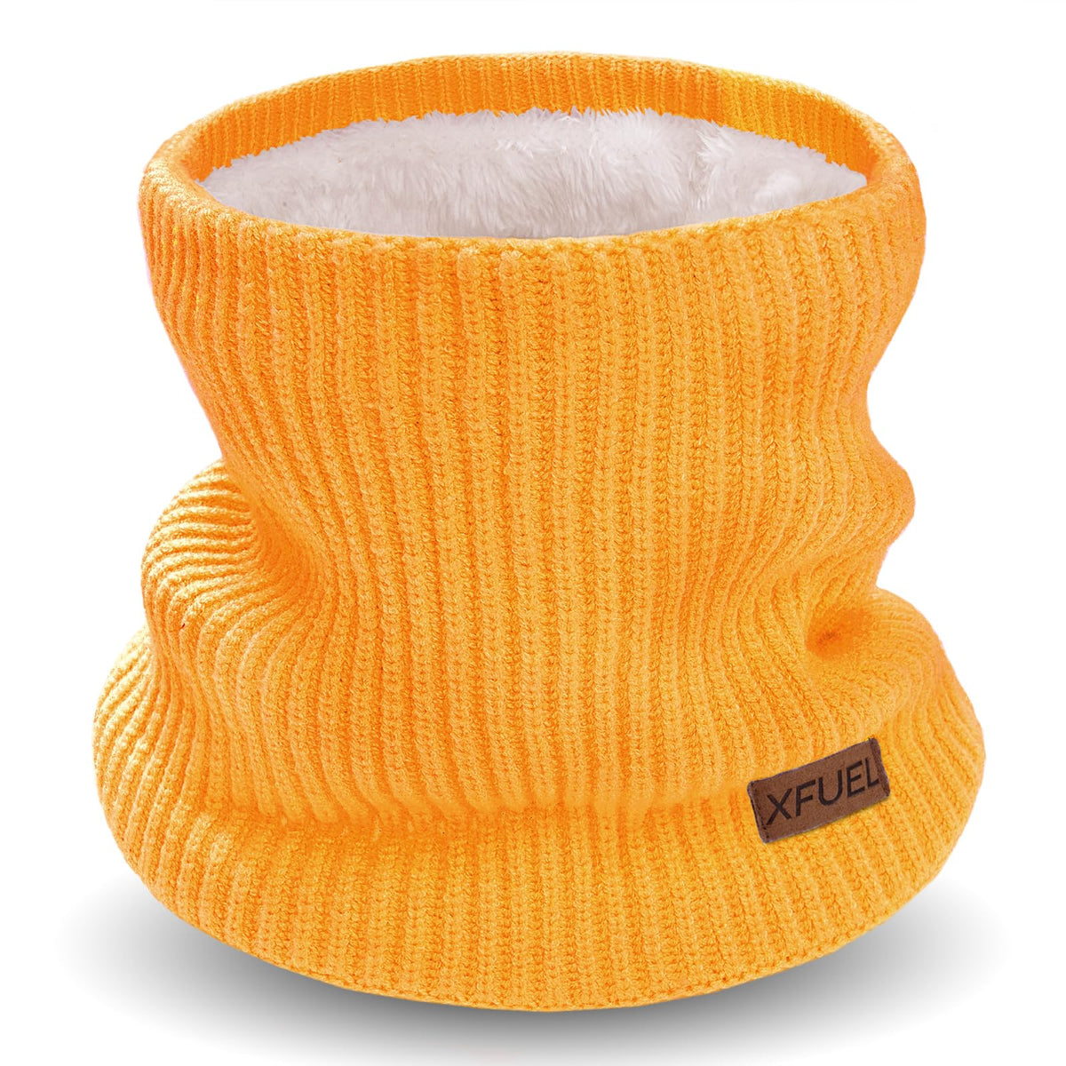 Kids Neck Warmer, Knitted Winter Neck Gaiter, Fleece Lined Infinity Scarf for Boys Girls, Ski Mask for Cold Weather