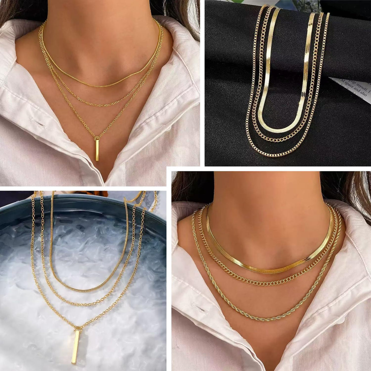 92 Pcs Gold Jewelry Set for Women-Includes 9 Layered Necklaces,16 Bracelets,43 Hoop|Stud|Cuff Earrings & 22 Knuckle Rings |Fashion Jewelry Gift Set