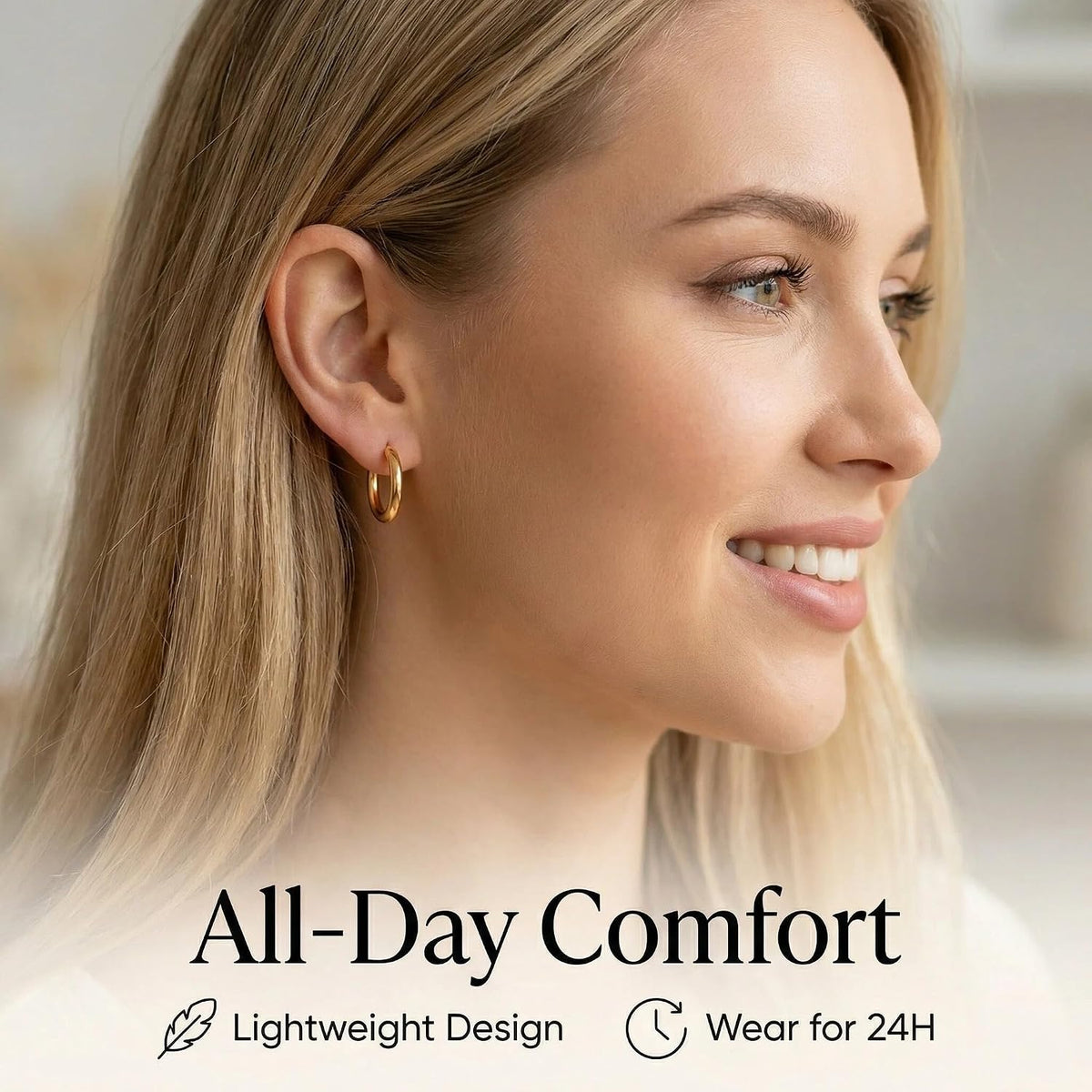 Hoop Earrings Set for Women Earring Studs Chunky Jewelry Set