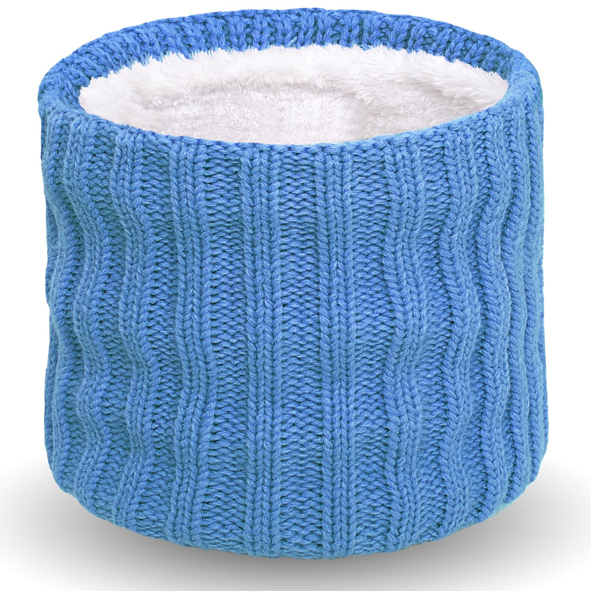 Wandx Kids Winter Neck Warmer Gaiter Knitted Infinity Scarf for Boys Girls