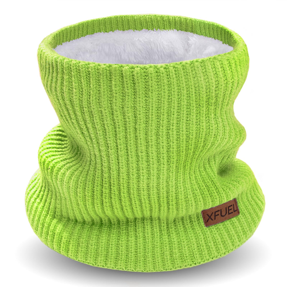 Kids Neck Warmer, Knitted Winter Neck Gaiter, Fleece Lined Infinity Scarf for Boys Girls, Ski Mask for Cold Weather