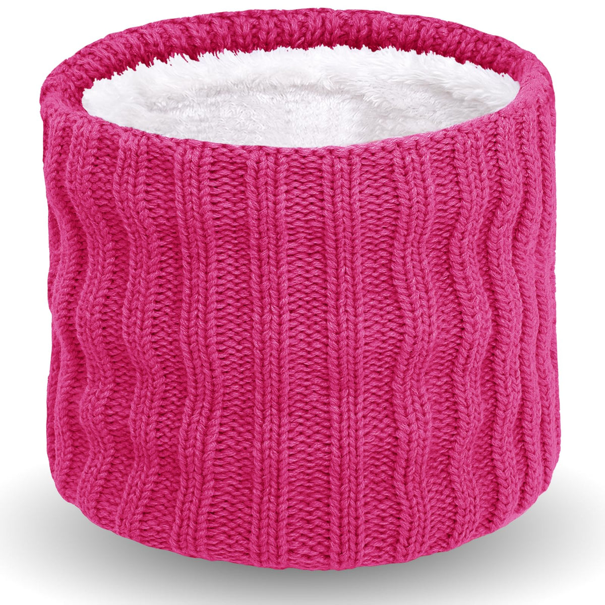 Wandx Kids Winter Neck Warmer Gaiter Knitted Infinity Scarf for Boys Girls