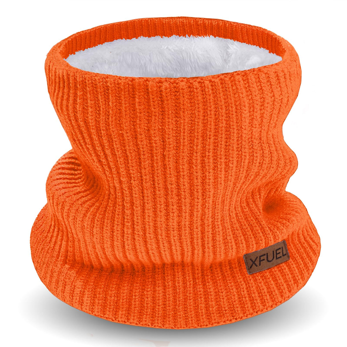 Kids Neck Warmer, Knitted Winter Neck Gaiter, Fleece Lined Infinity Scarf for Boys Girls, Ski Mask for Cold Weather