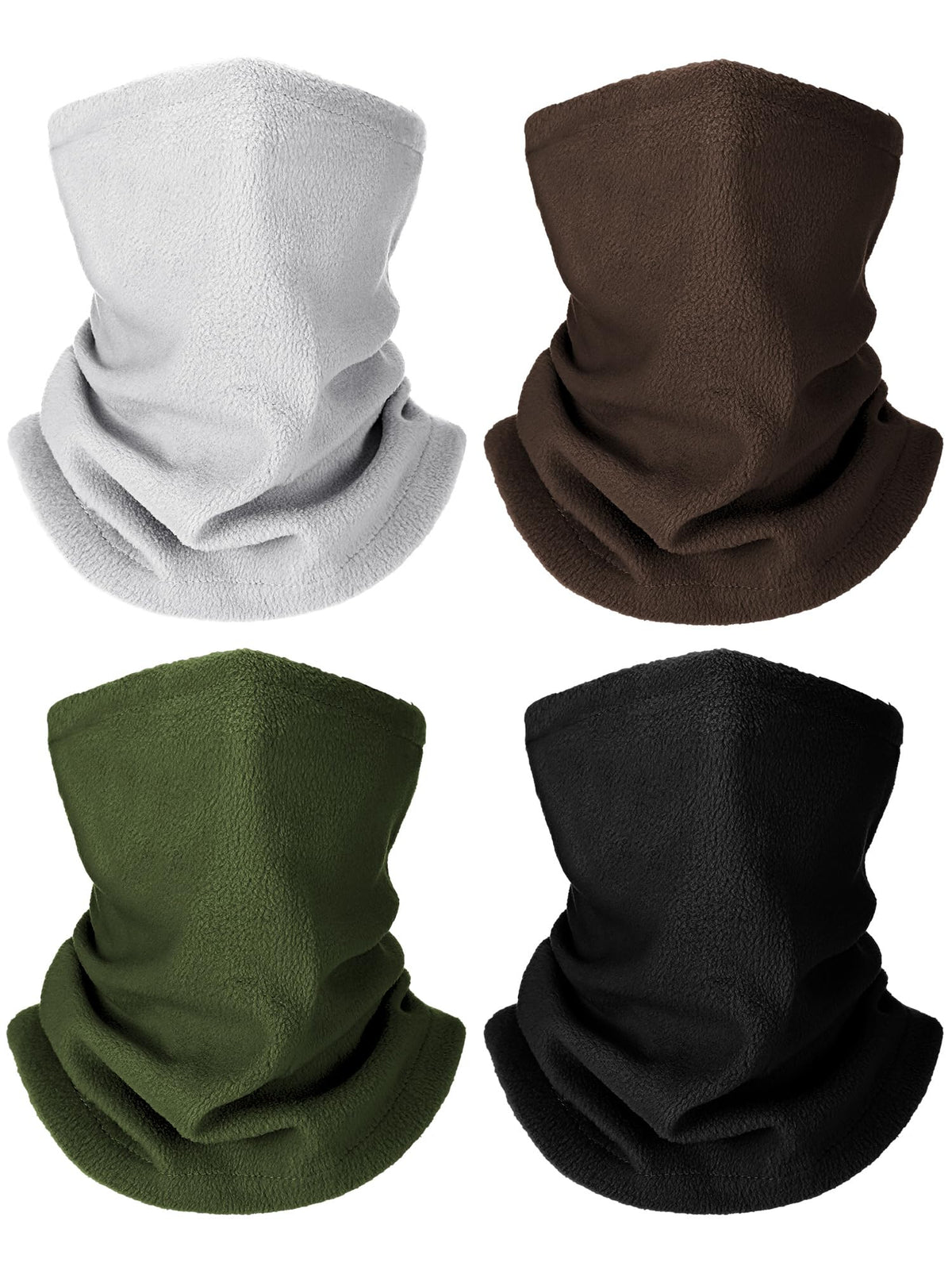 Geyoga 4 Pcs Kids Neck Warmer, Toddler Neck Gaiter Scarf