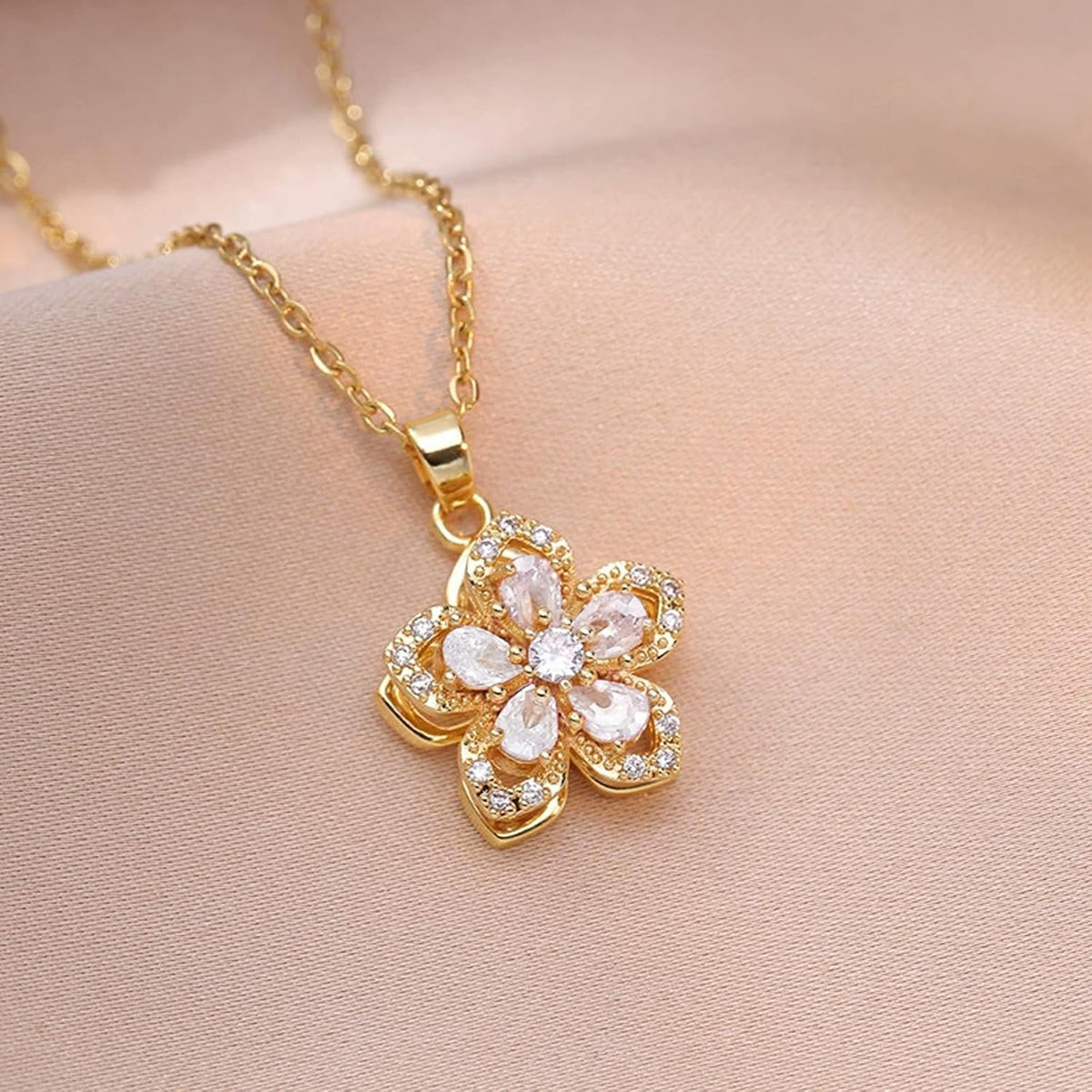 14K Gold Plated Pendant Necklace for Women - Dainty Adjustable Chain, Trendy Jewelry Gift for Family and Friends