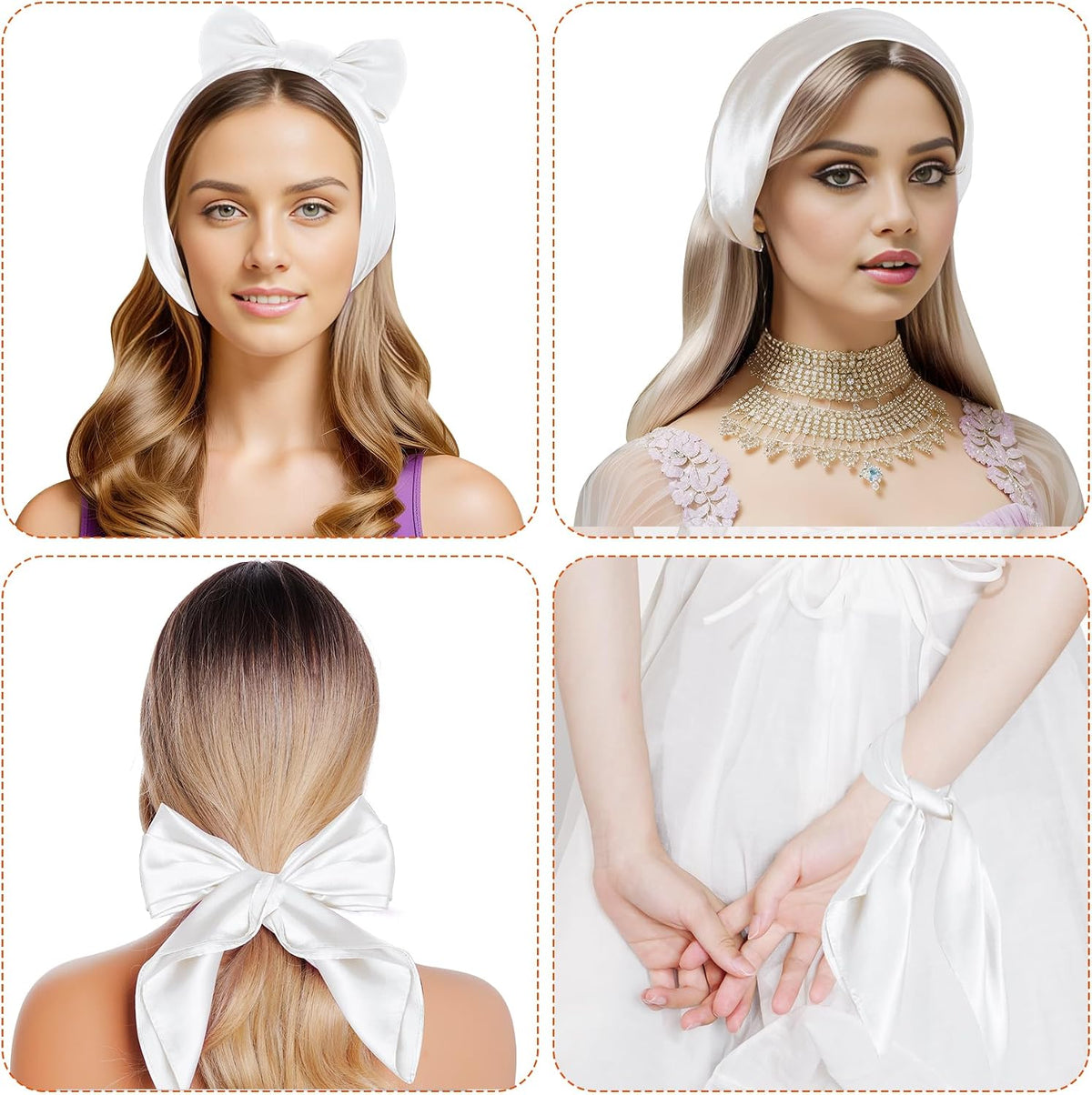 Pistha Chiffon Scarf Square Satin Neck Scarf Handkerchief 23.6 inch