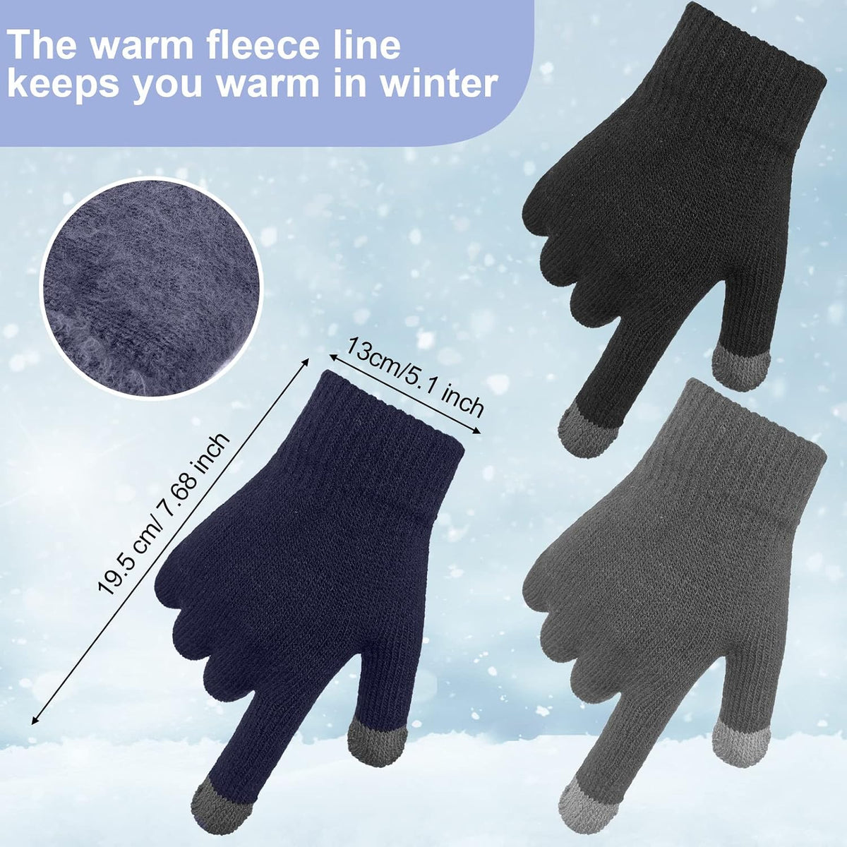 JaGely 9 Pcs Kids Hat Glove Scarf Sets