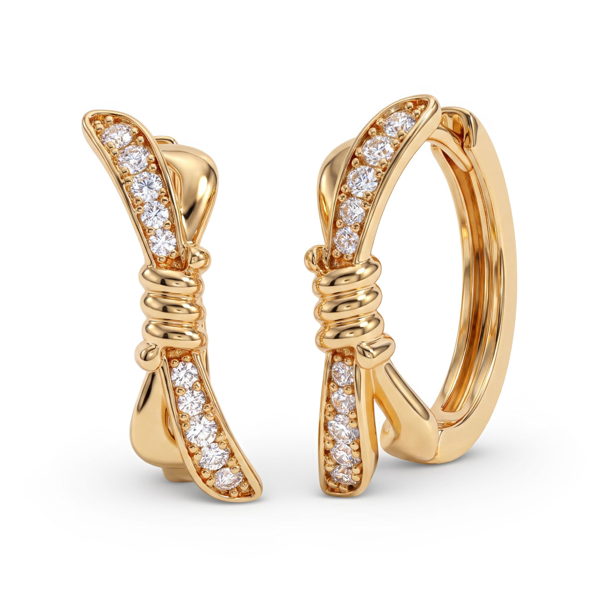 VACRONA Cubic Zirconia Huggie Earrings 14k Gold Plated Tiny Earrings Small Huggie Hoop Earrings Simple Lightweight Hoops Gift for Women