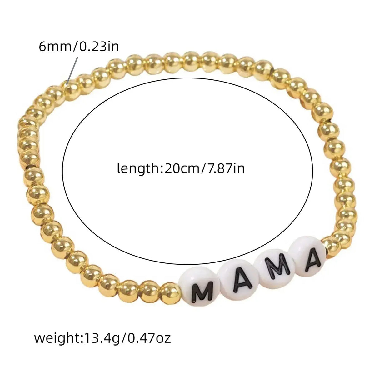 Letter Pattern Beaded Bracelet, Fashionable Jewelry for Women & Girls, Trendy All-match & Exquisite Jewelry for Birthday Gift, Matching Bracelet