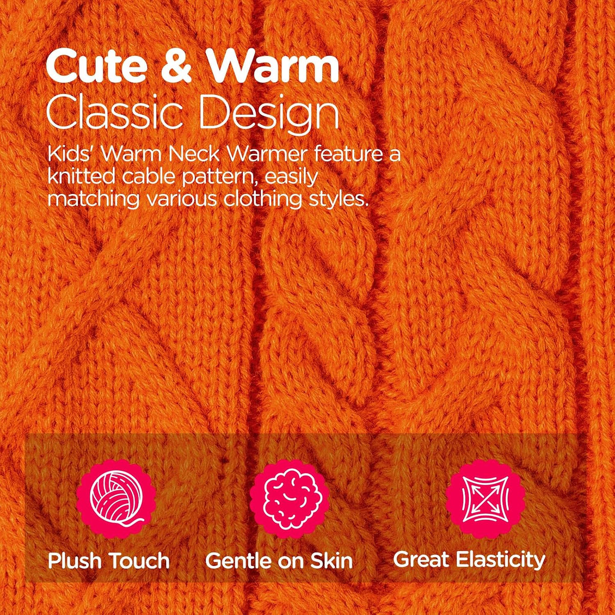 Wandx Kids Neck Warmer Gaiter Winter Infinity Scarf for Boys Girls