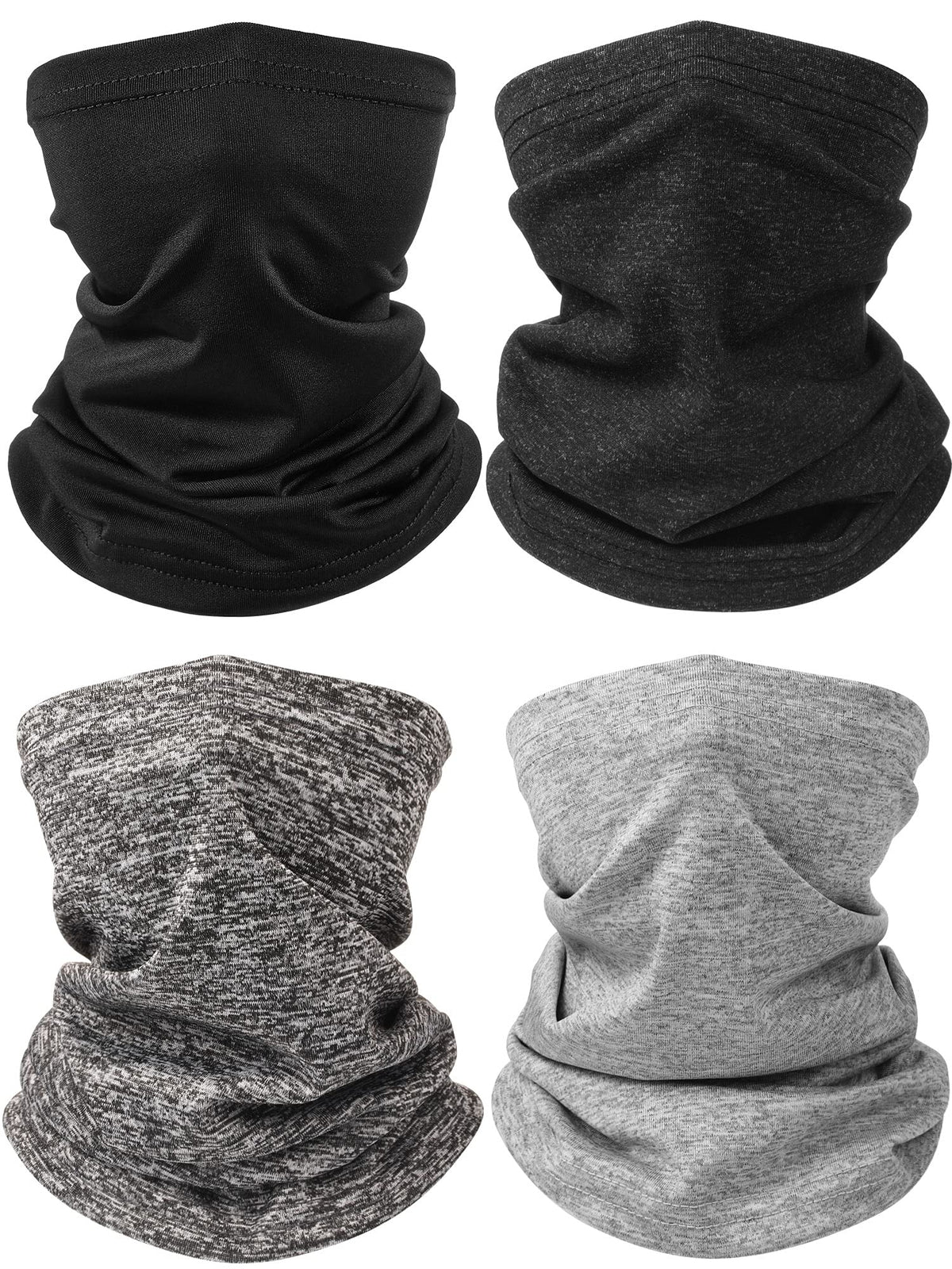 SATINIOR 4 Pcs Kids Neck Gaiter Face Cover Scarf